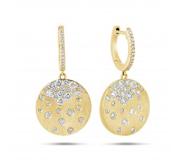 Dilamani 14k Yellow Gold "Confetti" Diamond Drop Earrings