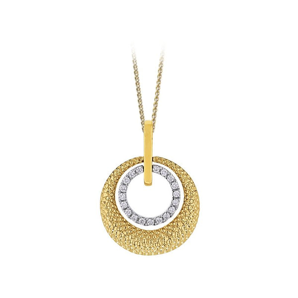 14k Yellow Gold Diamond Fashion Pendant