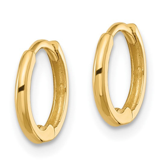 14k Yellow Gold Huggie Earrings