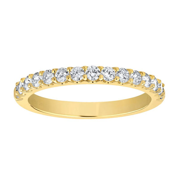 14k Yellow Gold Prong Set Diamond Band