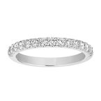 14k White Gold Prong Set Diamond Band