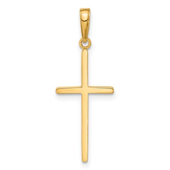 14k Yellow Gold Cross Pendant