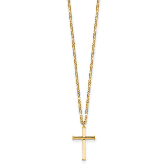 14k Yellow Gold Cross Pendant