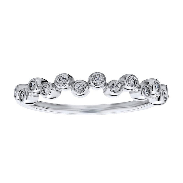 14k White Gold Stackable Diamond Band