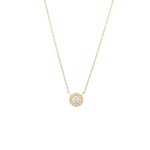 14k Yellow Gold Petite Diamond Station Necklace