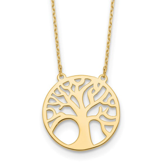 14k Yellow Gold Tree of Life Necklace