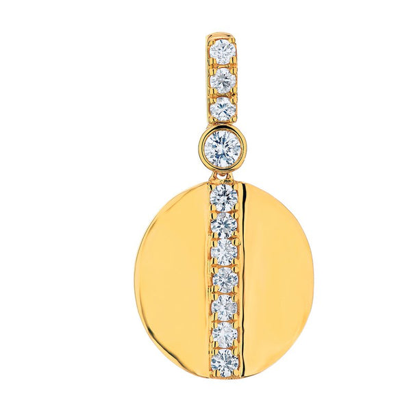 14k Yellow Gold Diamond Fashion Pendant